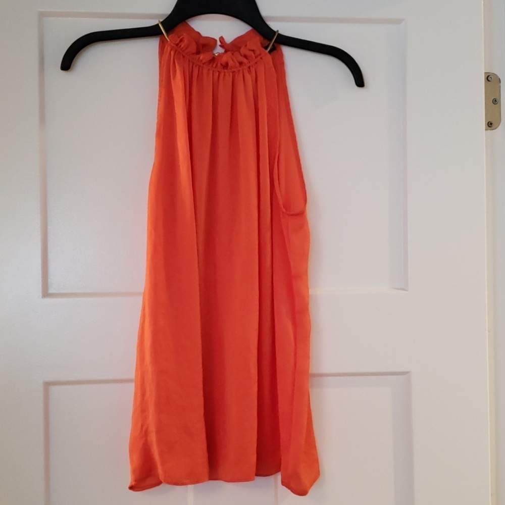 Zara  XS orange sleeveless blouse